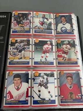 Vintage Score NHL Hockey Card Collection - Red, White & Blue